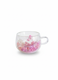 TAZA MUG DOBLE PARED CON FLORES SECAS ROSA